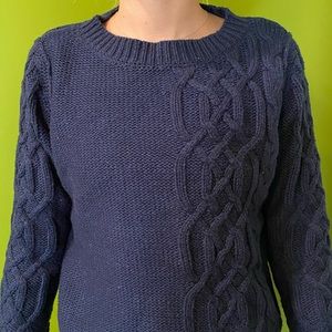 Hinge Nordstrom Navy cable knit sweater